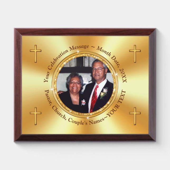 Christian Gift for Friend, Pastor and Wife, Couple Award Plaque (Horizontal)