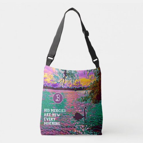 Christian Gift for Women Black Swan Photo Art  Cro Crossbody Bag