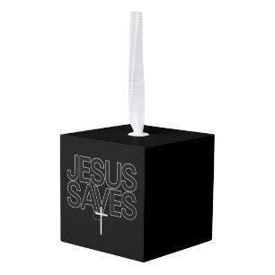 Christian Gift Jesus Faith Bible Verse Cube Ornament