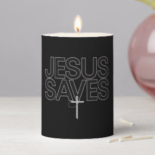 Christian Gift Jesus Faith Bible Verse Pillar Candle