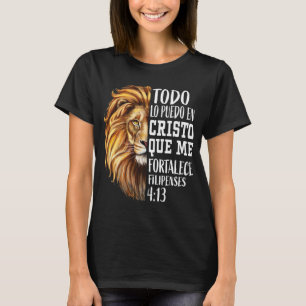 Christian Gift Men Spanish Filipenses 413 Verses L T-Shirt