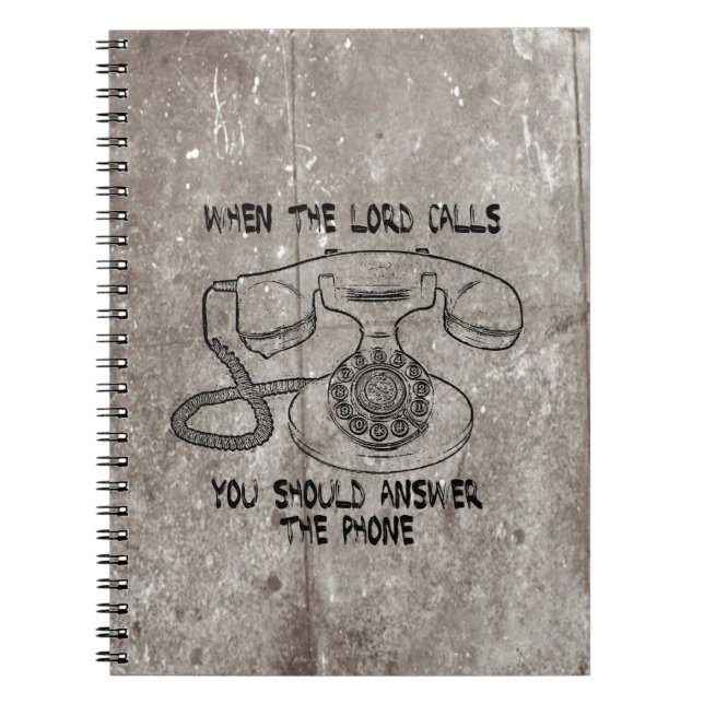 Christian Gift When the Lord Calls... Notebook (Front)