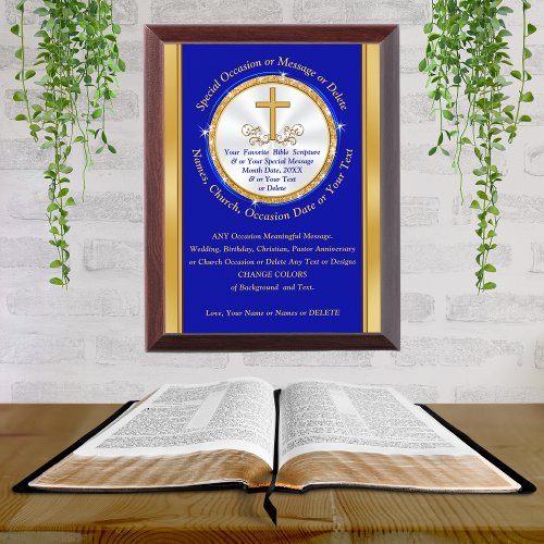 Christian Gifts for ANY Occasion Change COLORS Award Plaque