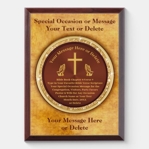 Christian Gifts for Pastor Scripture Wall Plaques