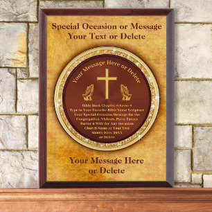 Christian Gifts for Pastor, Scripture Wall Plaques
