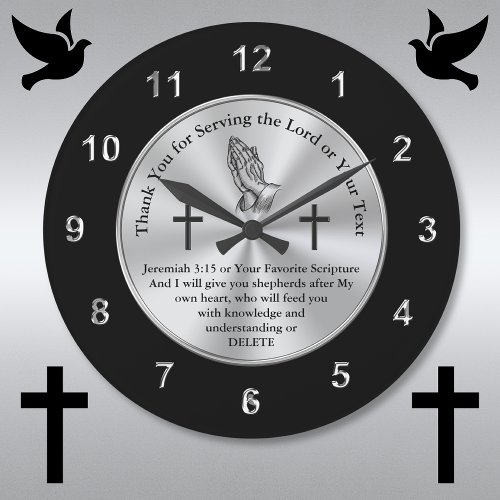 Christian Gifts for Pastors Jeremiah 315 Large Clock