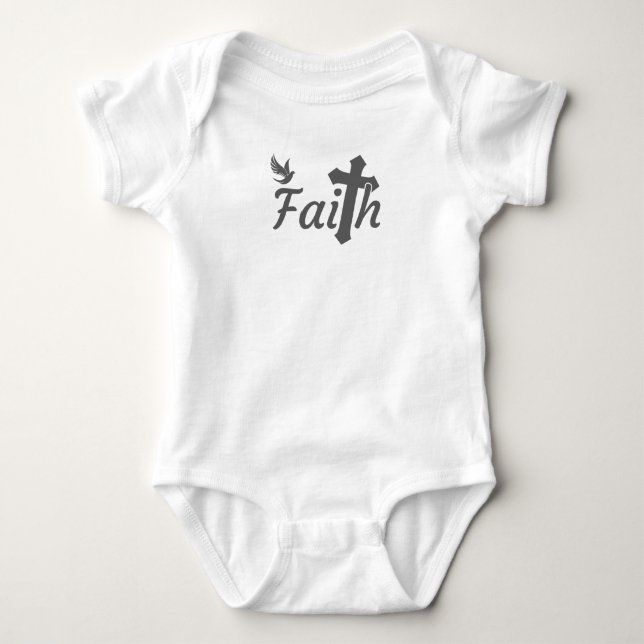 Christian Gifts for Women Christianity Gift Faith Baby Bodysuit (Front)