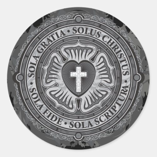 CHRISTIAN GIFTS Luther Rose Christian Jesus Lord Classic Round Sticker