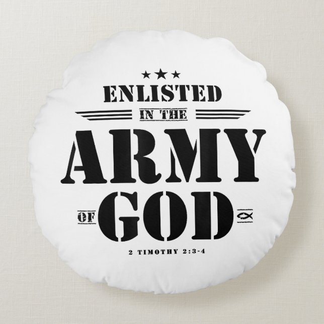 Christian gifts religious bible verse scriptures G Round Pillow (Front)