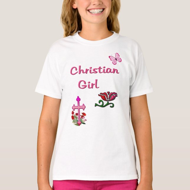 Christian Girl Bible verse T-Shirt (Front)