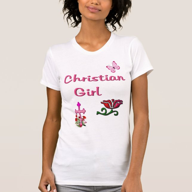 Christian Girl Bible verse T-Shirt (Front)