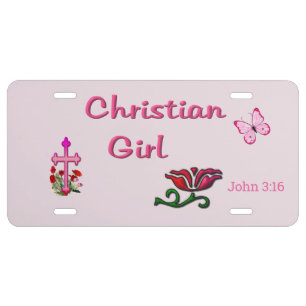 Christian Girl License Plate
