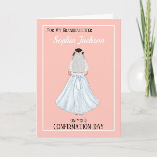 Christian Girls Granddaughter Confirmation Card