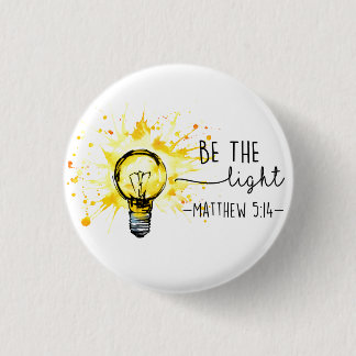 Christian God Be the Light Inspiration Button