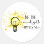 Christian God Be the Light Inspiration Classic Round Sticker