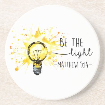 Christian God Be The Light Inspiration Coaster by Christian_Soldier at Zazzle