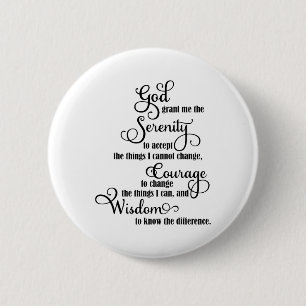 Christian God Grant Me The Serenity To Accept Pray Button