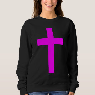 Christian God Jesus Cross Magenta Sweatshirt