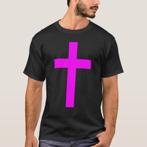 Christian God Jesus Cross Magenta T_Shirt