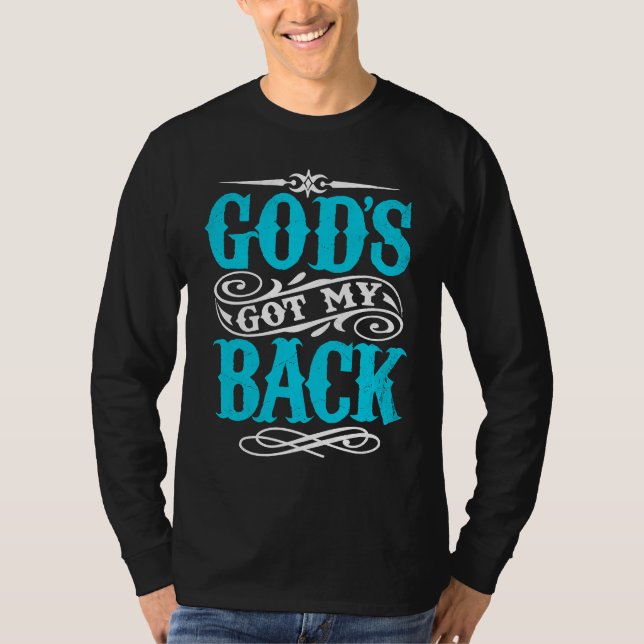 Christian God's Got My Back Christian Jesus Men Wo T-Shirt (Front)