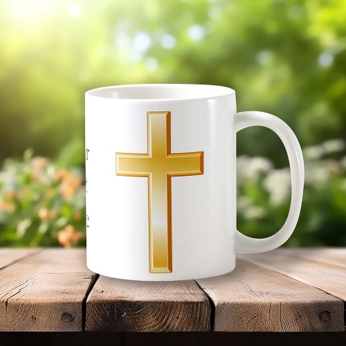 Christian Gold Cross Coffee Mug