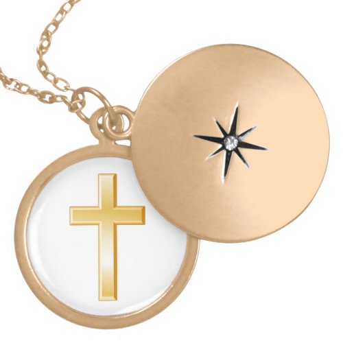 Christian Gold Cross Necklace 