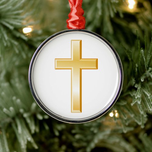 Christian Gold Cross Ornament