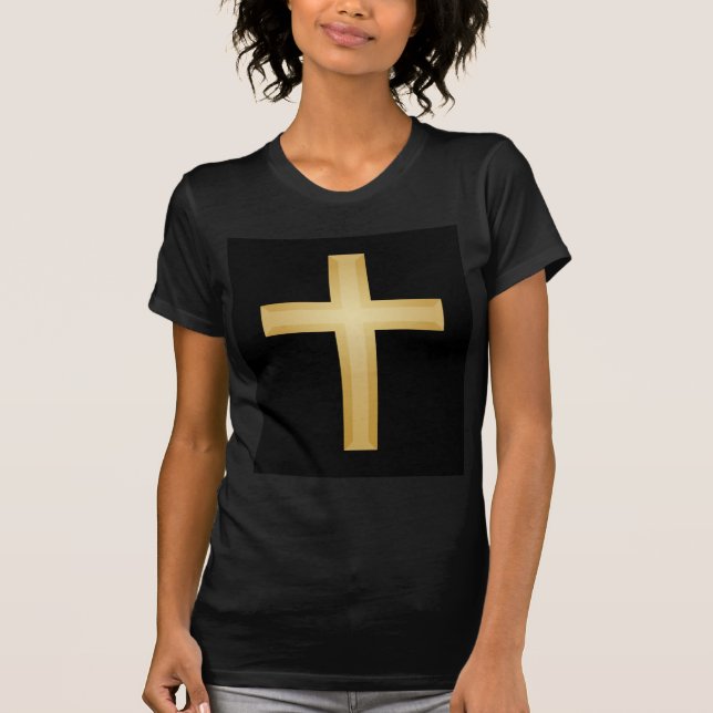 Christian Gold Cross T-Shirt (Front)
