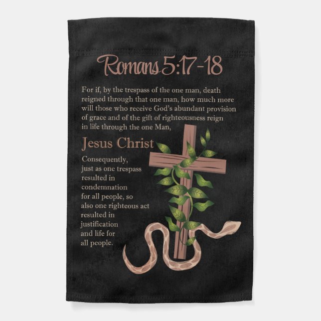 Christian Gospel Bible Verse Garden Flag (Front)