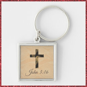 Christian Gospel Cross Keychain