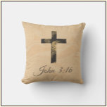 Christian Gospel Cross Throw Pillow at Zazzle