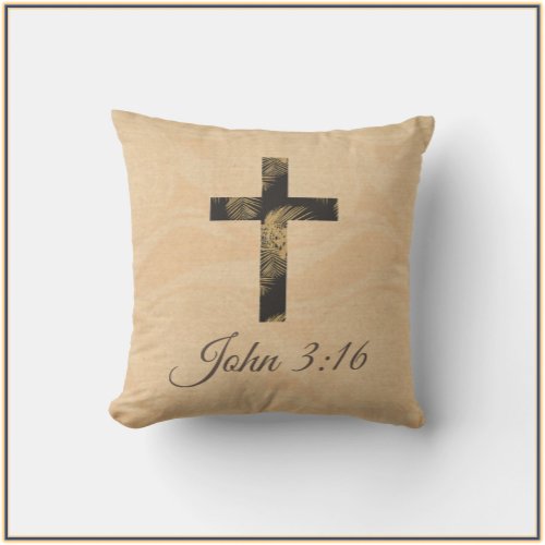 Christian Gospel Cross Throw Pillow