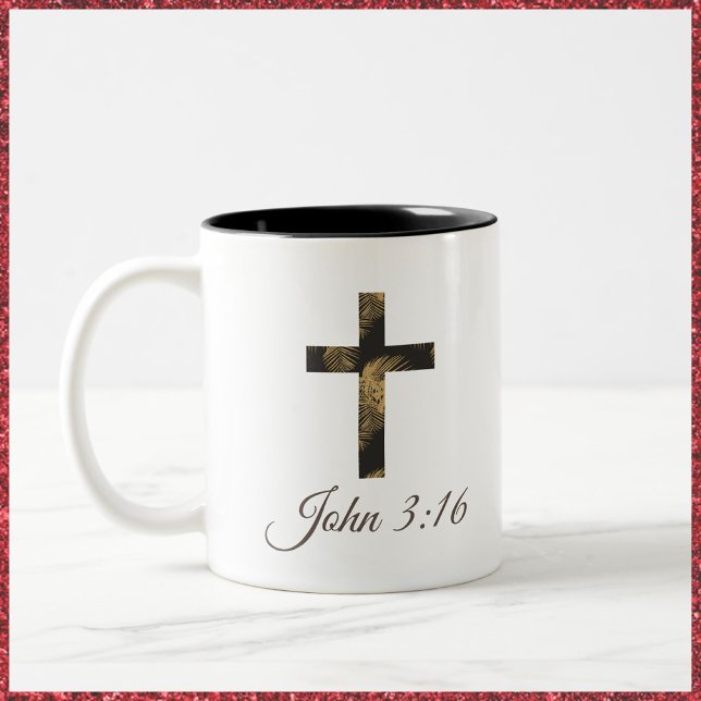 Christian Gospel Cross Two-Tone Coffee Mug (Creator Uploaded)