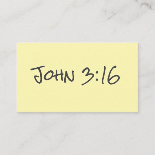 Christian Gospel Outreach John 316 Bible Verse Calling Card