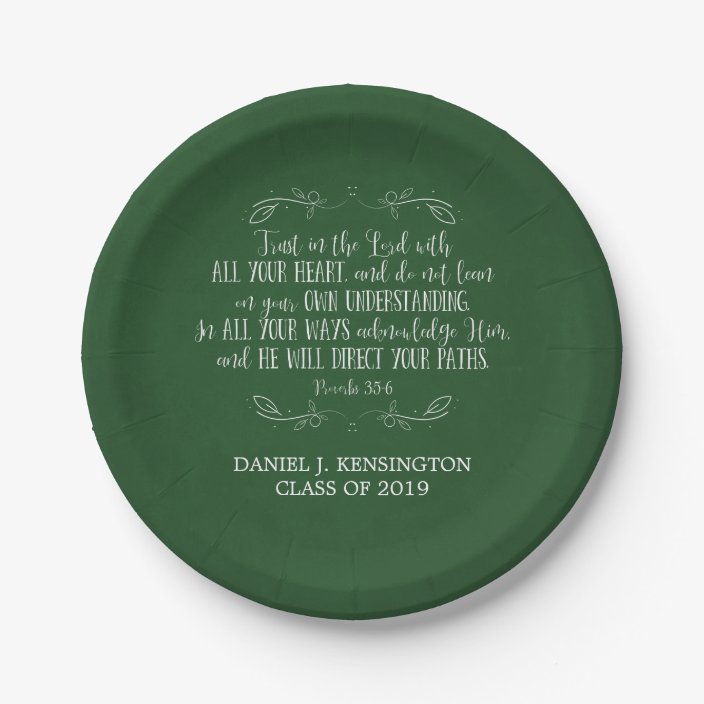 green paper plates