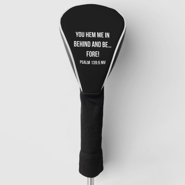 Christian Graduation Father's Day Gift Psalm 139 Golf Head Cover (Front)
