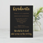 Christian Graduation Invitation - Thanks Be to God (Standing Front)