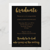 Christian Graduation Invitation - Thanks Be to God (Front/Back)