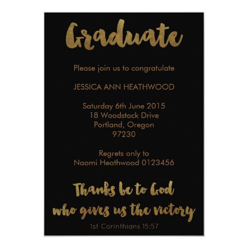 Christian Graduation Invitation - Thanks Be to God | Zazzle