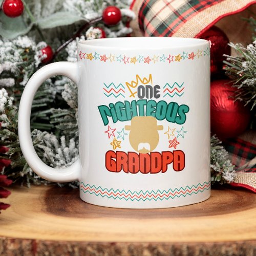 Christian grandfather gift with bible quote Two_Tone coffee mug