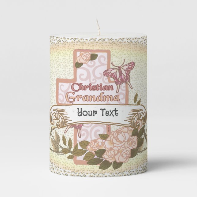 Christian Grandma  candle  (Front)