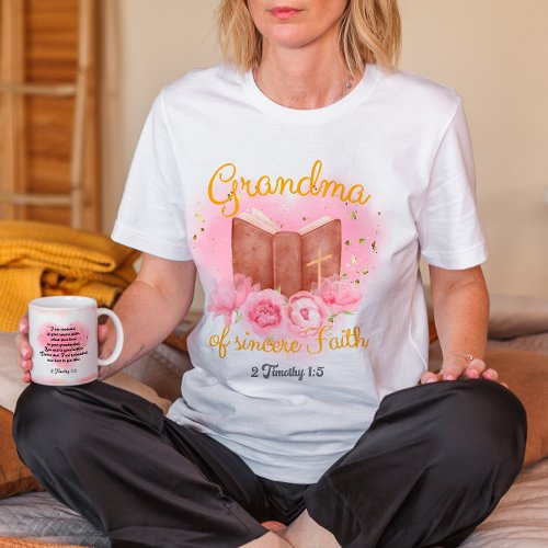 Christian grandmother gift with Bible quote T_Shirt