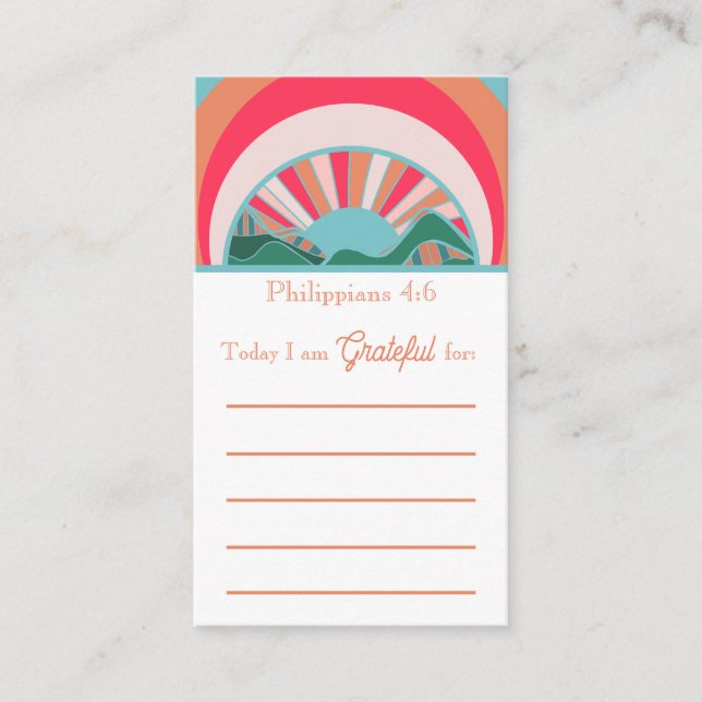 Christian Gratitude and Prayer Request Cards (Front)
