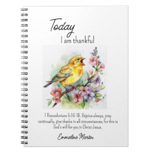 Christian Gratitude Journal Bible Verse Bird