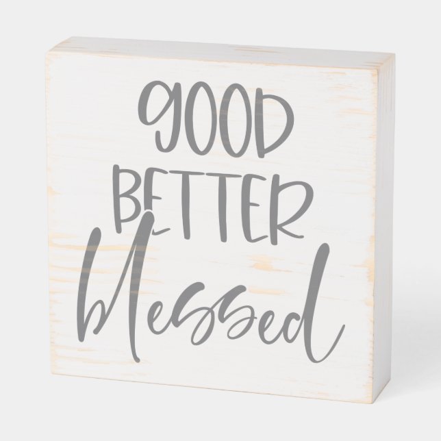 Christian Gray Wood Sign (Angled Horizontal)