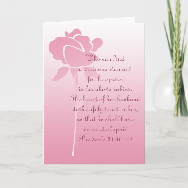 Christian Greeting Card for Mother or Wife (Front)
