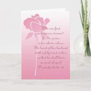 Christian Greeting Card for Mother or Wife