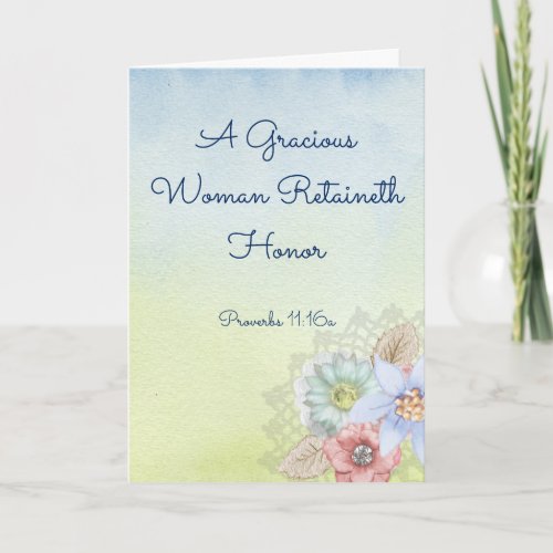 Christian Greeting Card for Mother Wife Sister