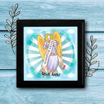 Christian Guardian Angel Keepsake Box<br><div class="desc">Christian Guardian Angel Keepsake Box by ArtMuvz Illustration.TO PERSONALIZE please see the revised guardian angel gift box. You can add your name or add text instead. Customize this angel GIFT BOX to make it uniquely yours or to give as a personalized gift</div>