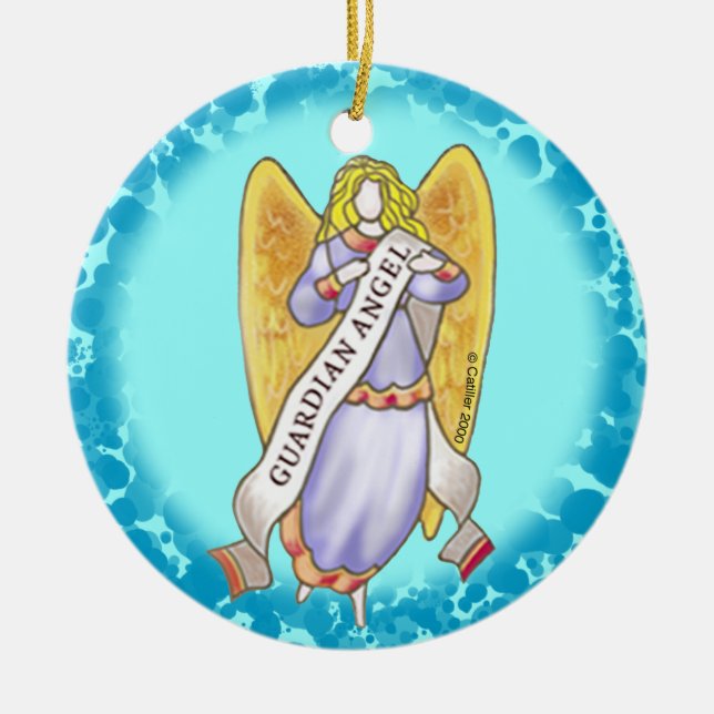 Christian Guardian Angel Ornament (Front)